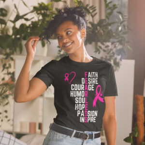 Faith,Courage And Hope Fearless Breast Cancer T-Shirt